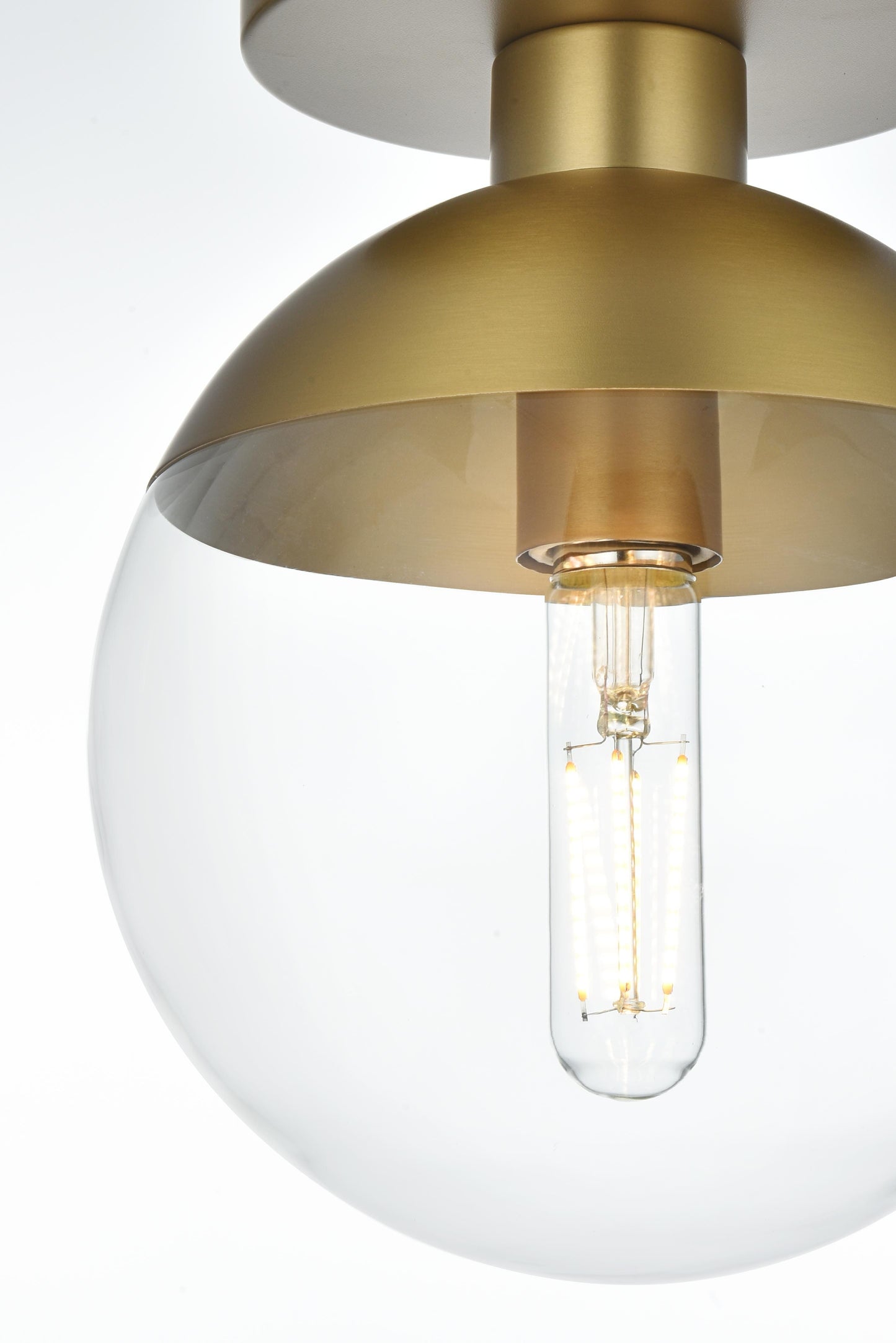 Eclipse 8 Inch Flush Mount Clear Shade in Chrome