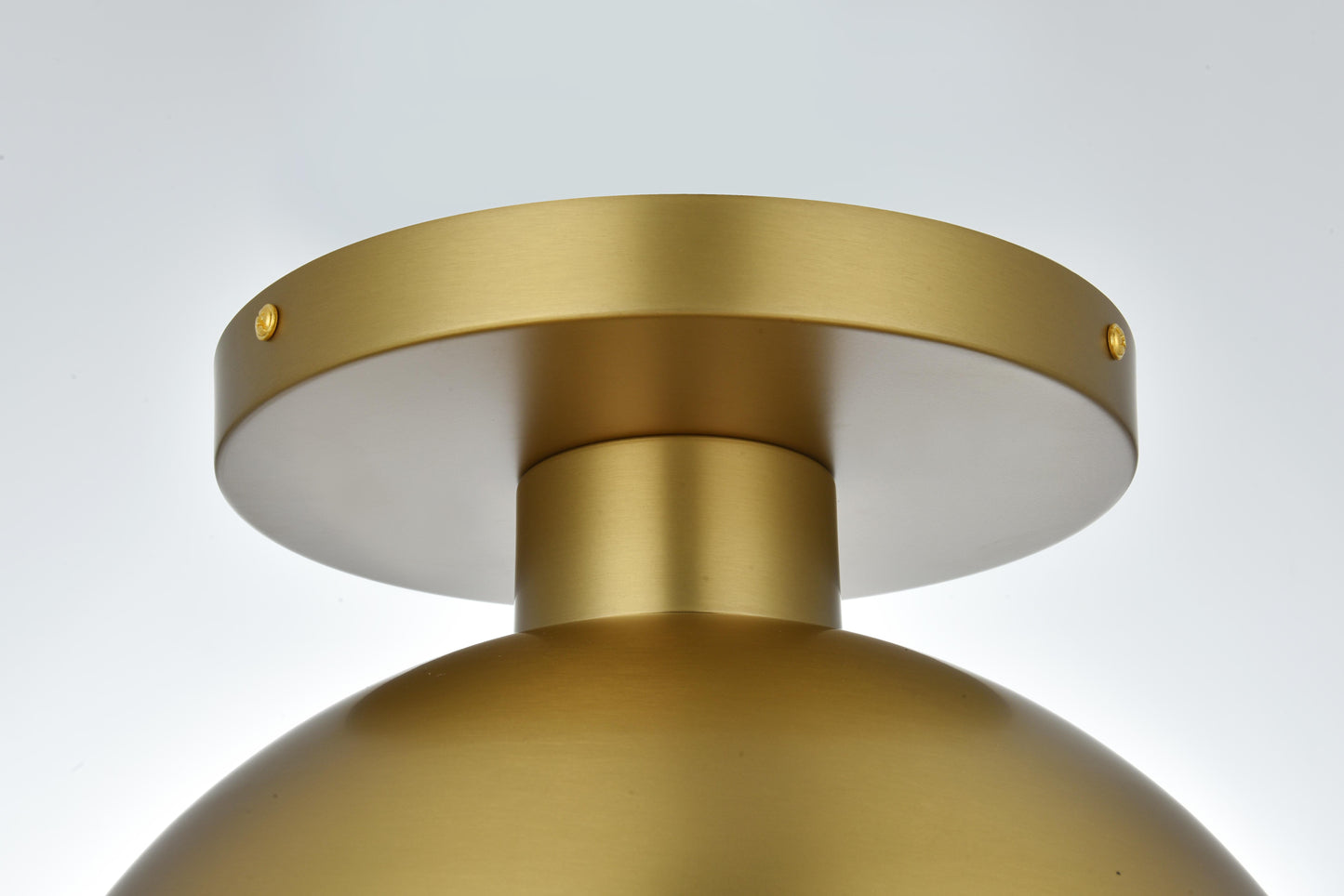 Eclipse 12 Inch Flush Mount Frosted White Shade in Satin Gold