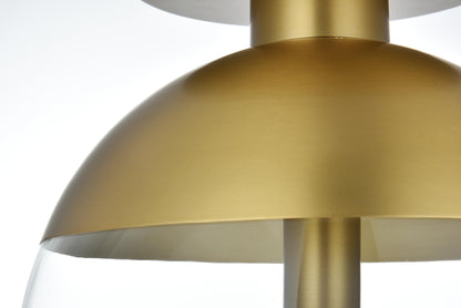 Eclipse 12 Inch Flush Mount Clear Shade in Chrome