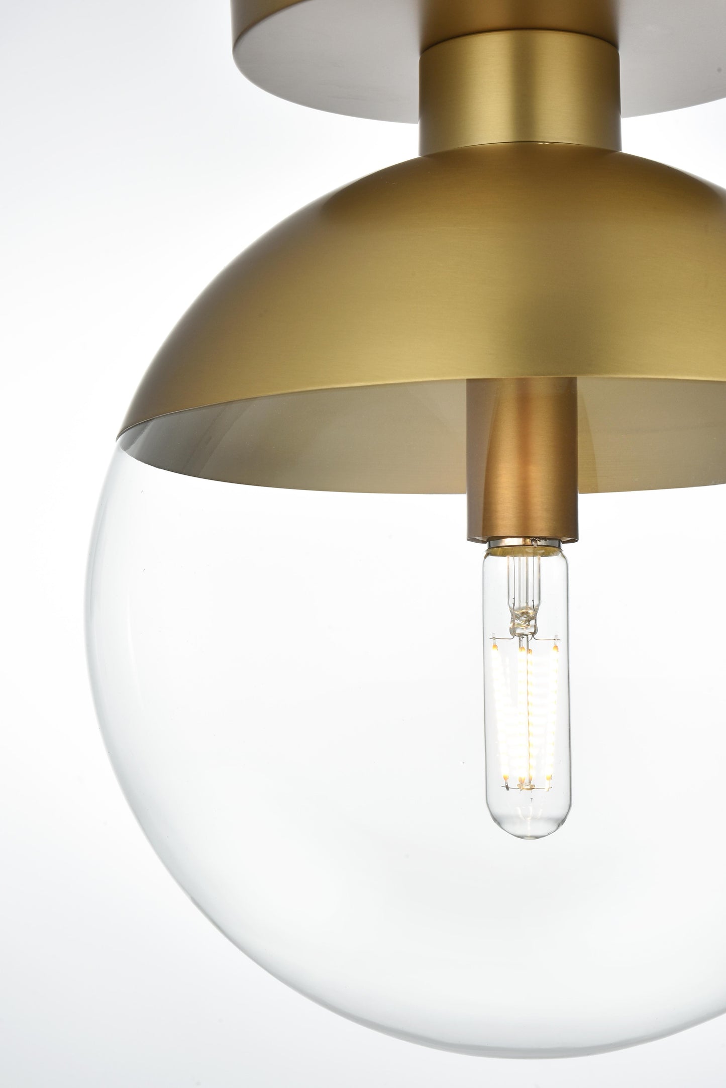 Eclipse 12 Inch Flush Mount Clear Shade in Chrome