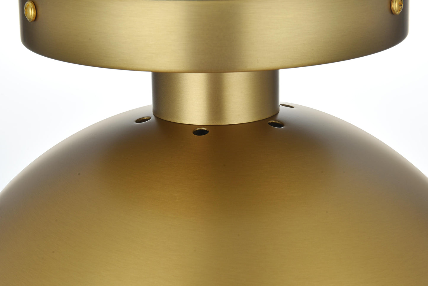 Eclipse 10 Inch Flush Mount Frosted White Shade in Satin Gold