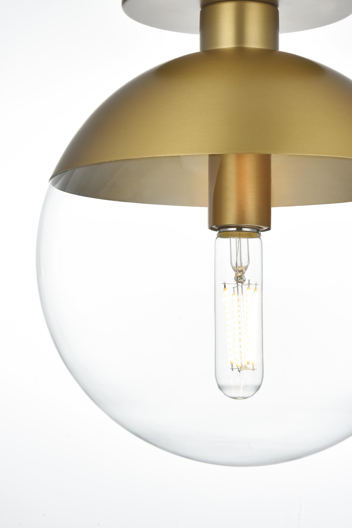 Eclipse 10 Inch Flush Mount Clear Shade in Chrome