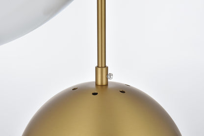 Eclipse 18 Inch Pendant Frosted White Shade in Satin Gold