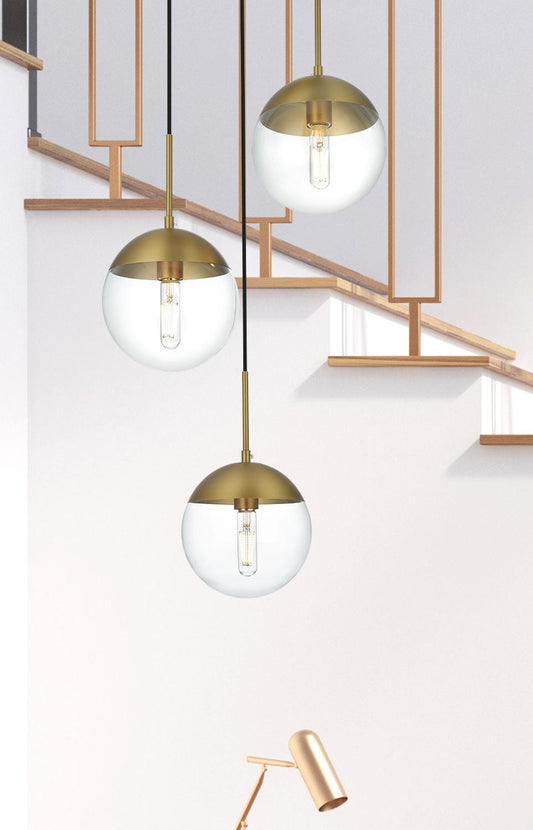 Eclipse 18 Inch Pendant Clear Shade in Chrome