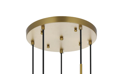 Eclipse 18 Inch Pendant Frosted White Shade in Satin Gold
