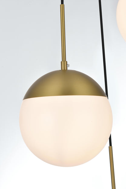 Eclipse 18 Inch Pendant Frosted White Shade in Satin Gold