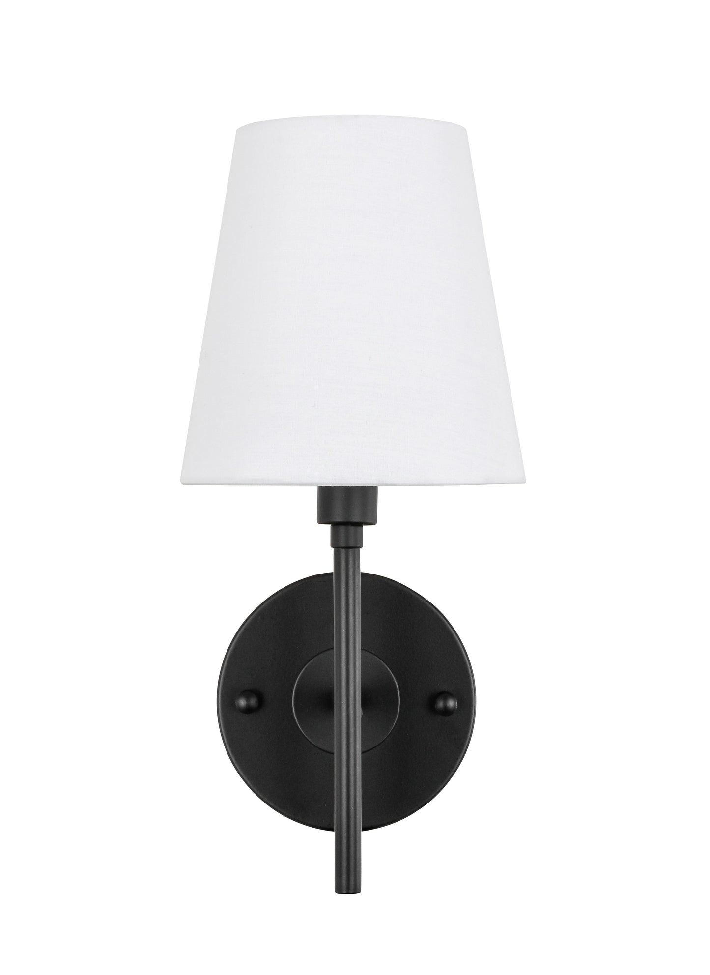 Cason 1 light Black and White shade wall sconce