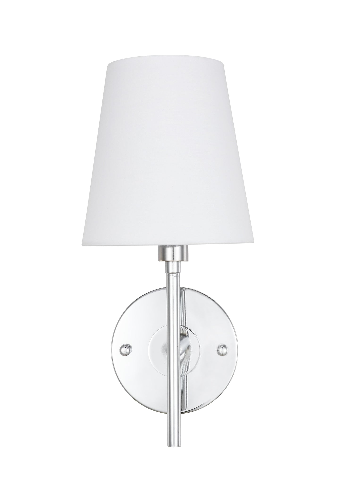 Cason 1 light Chrome and White shade wall sconce