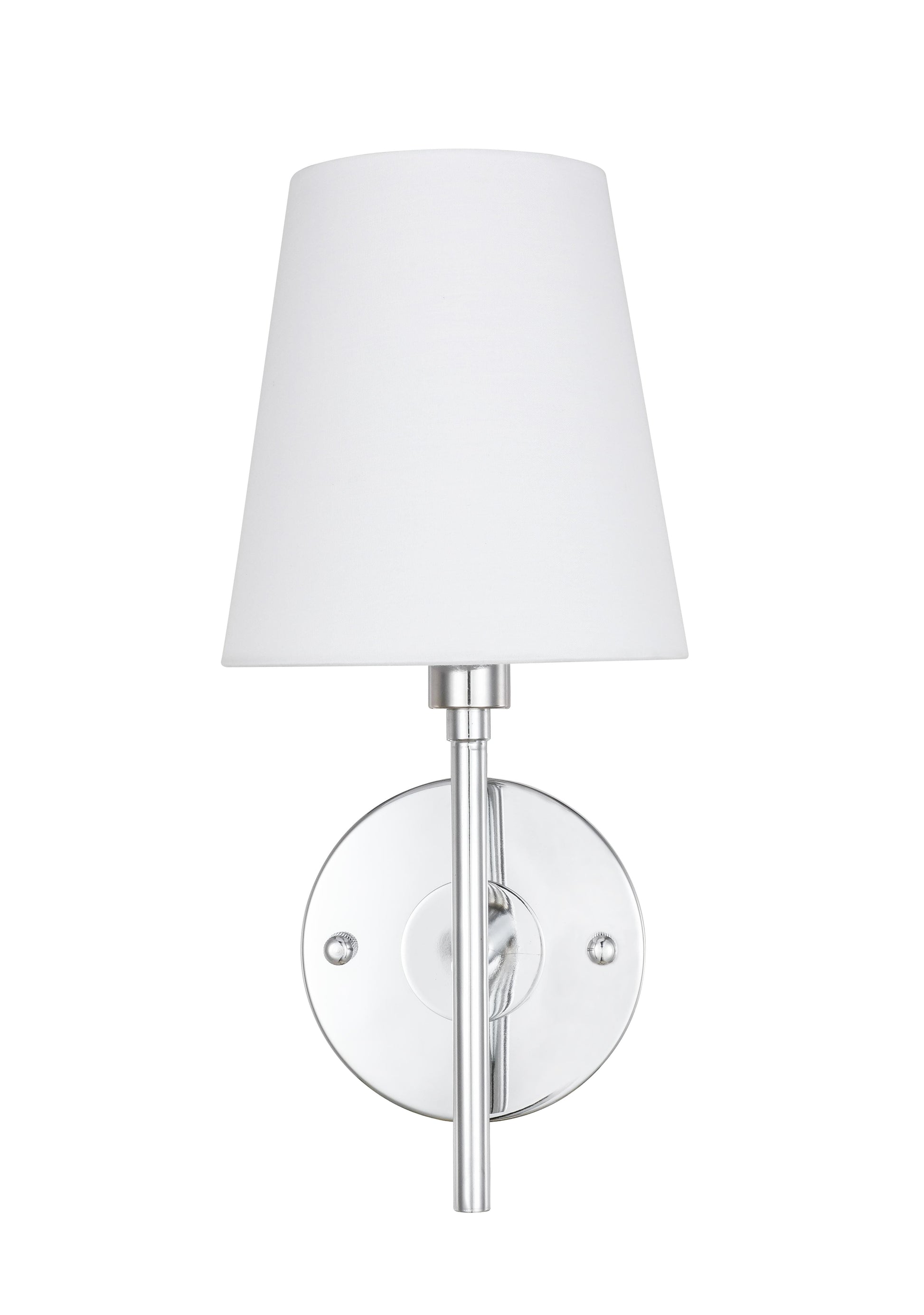 Cason 1 light Chrome and White shade wall sconce
