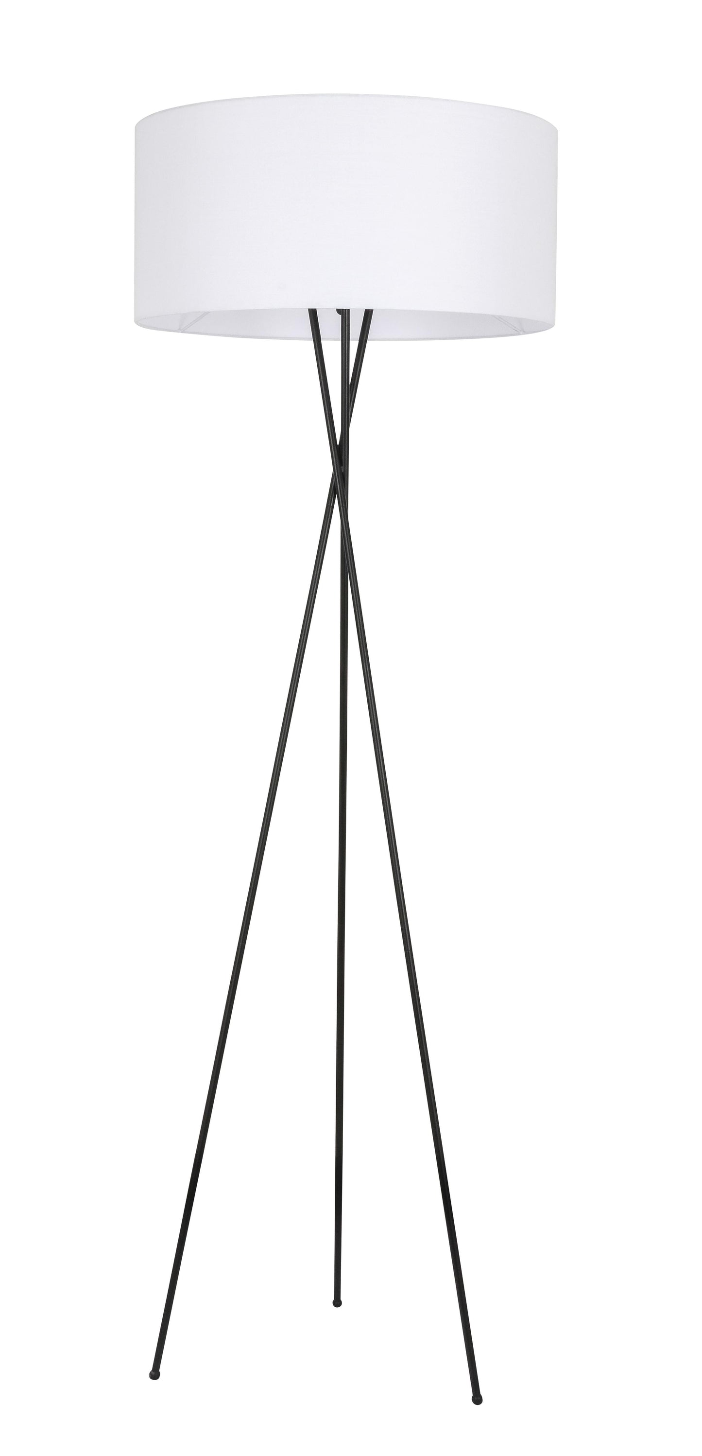 Cason 1 light Black and White shade Floor lamp