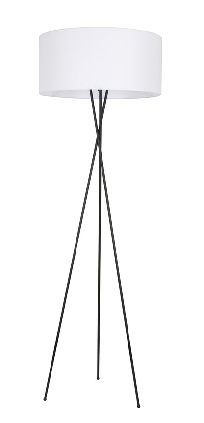 Cason 1 light Black and White shade Floor lamp