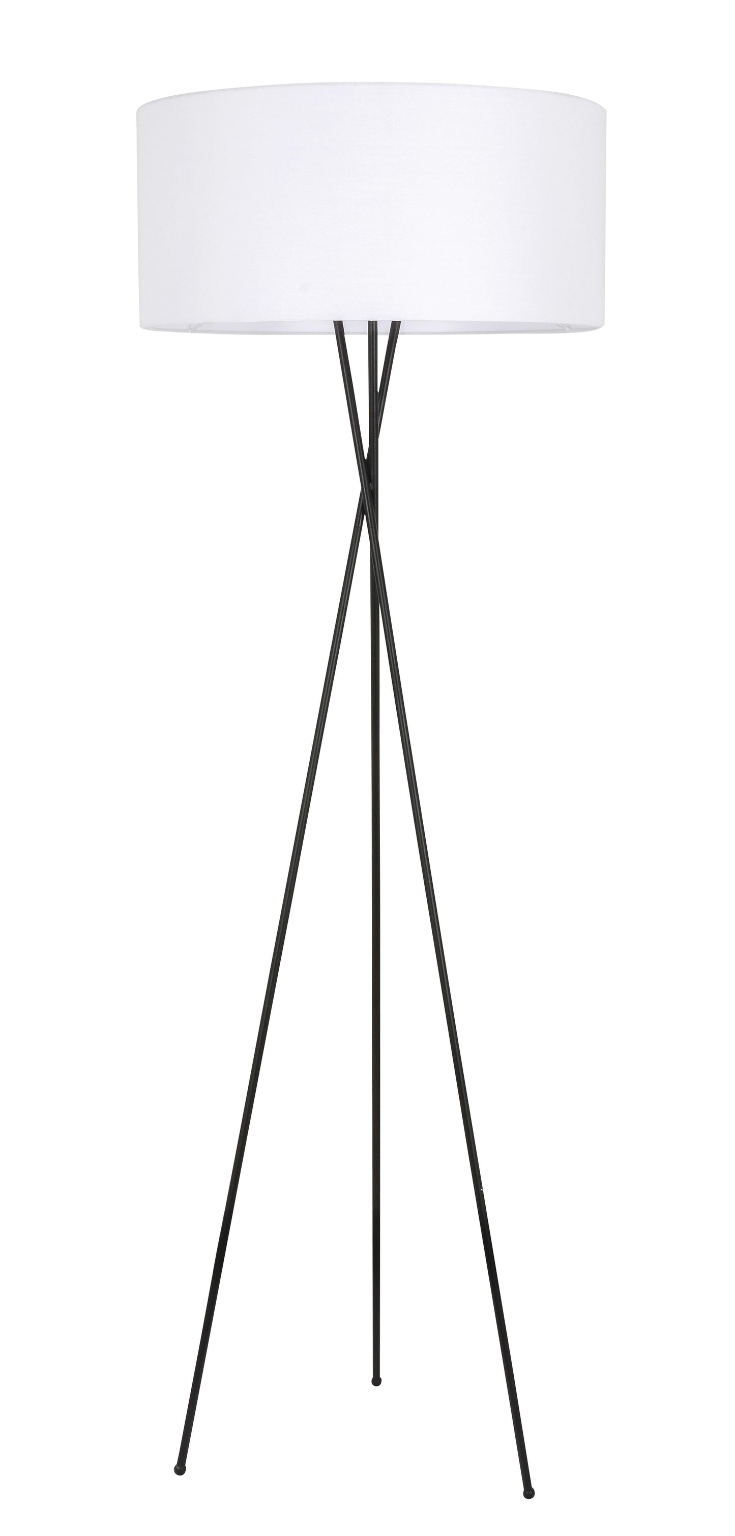Cason 1 light Black and White shade Floor lamp