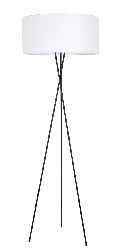Cason 1 light Black and White shade Floor lamp