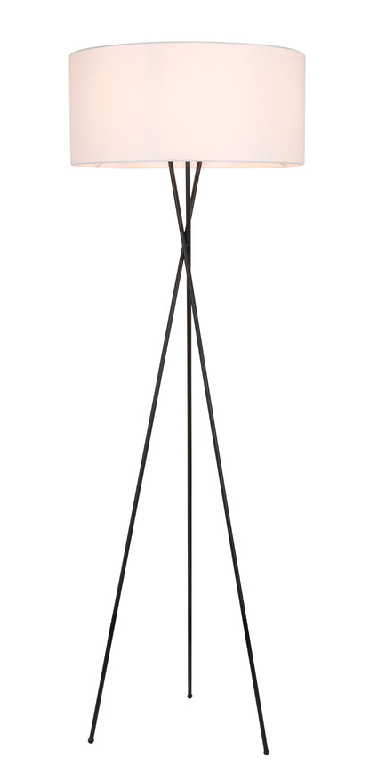 Cason 1 light Black and White shade Floor lamp
