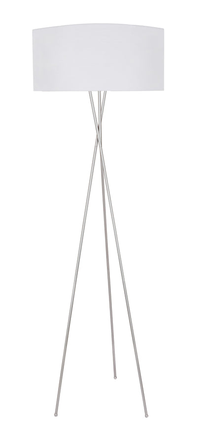 Cason 1 light Silver and White shade Floor lamp