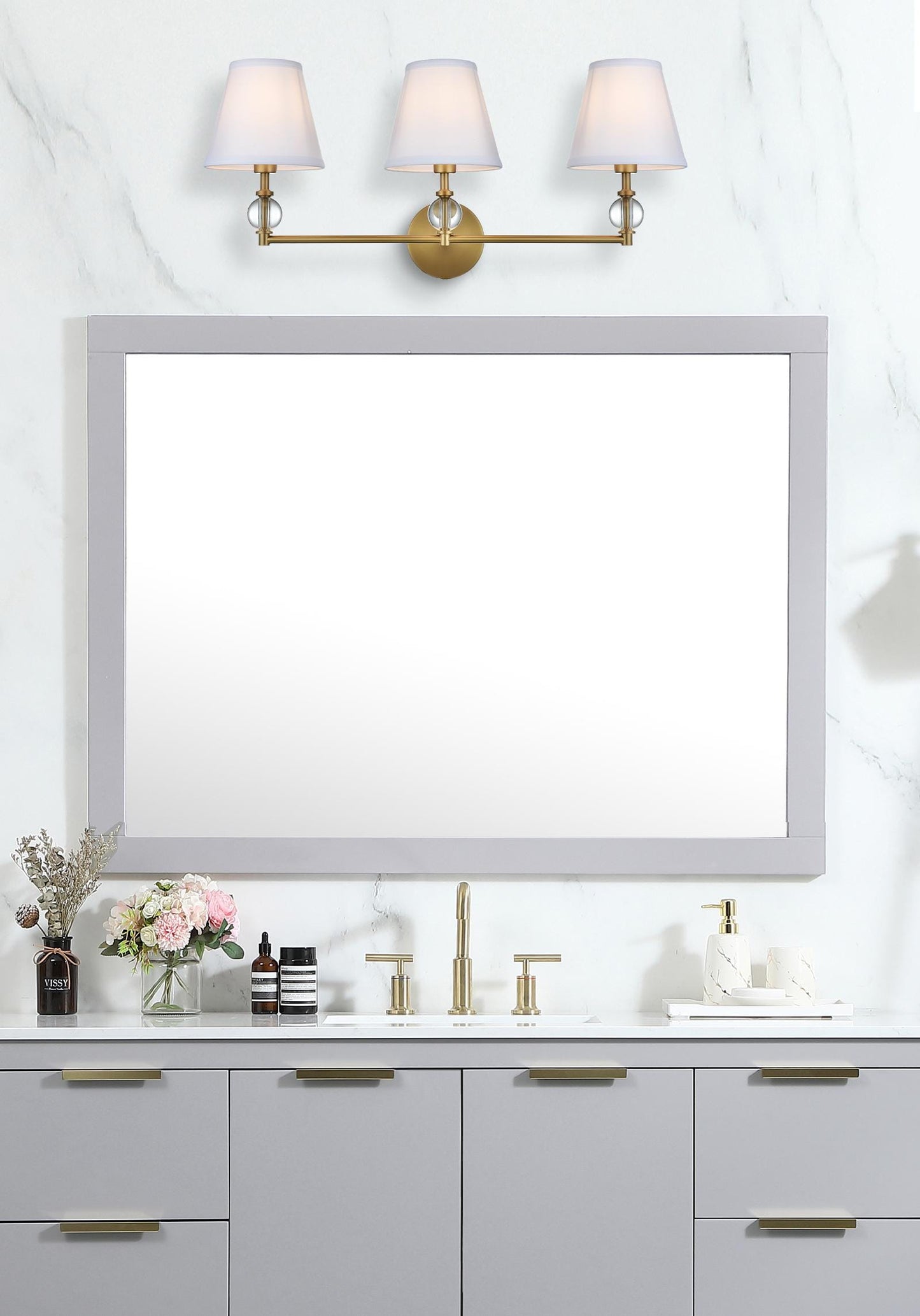 Bethany 27 inch Wall Sconce in Satin Gold