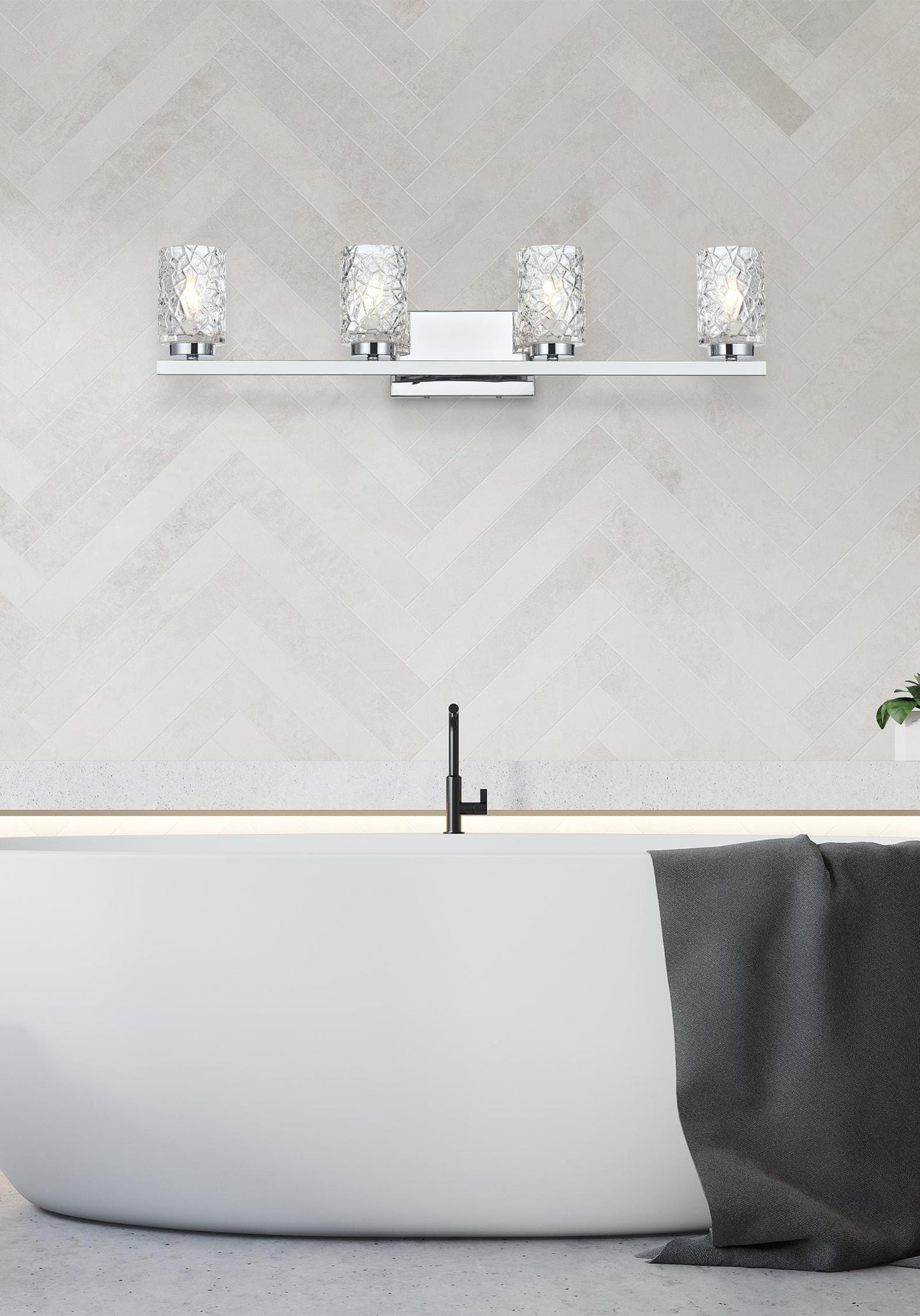 Cassie 31 inch Wall Sconce in Chrome