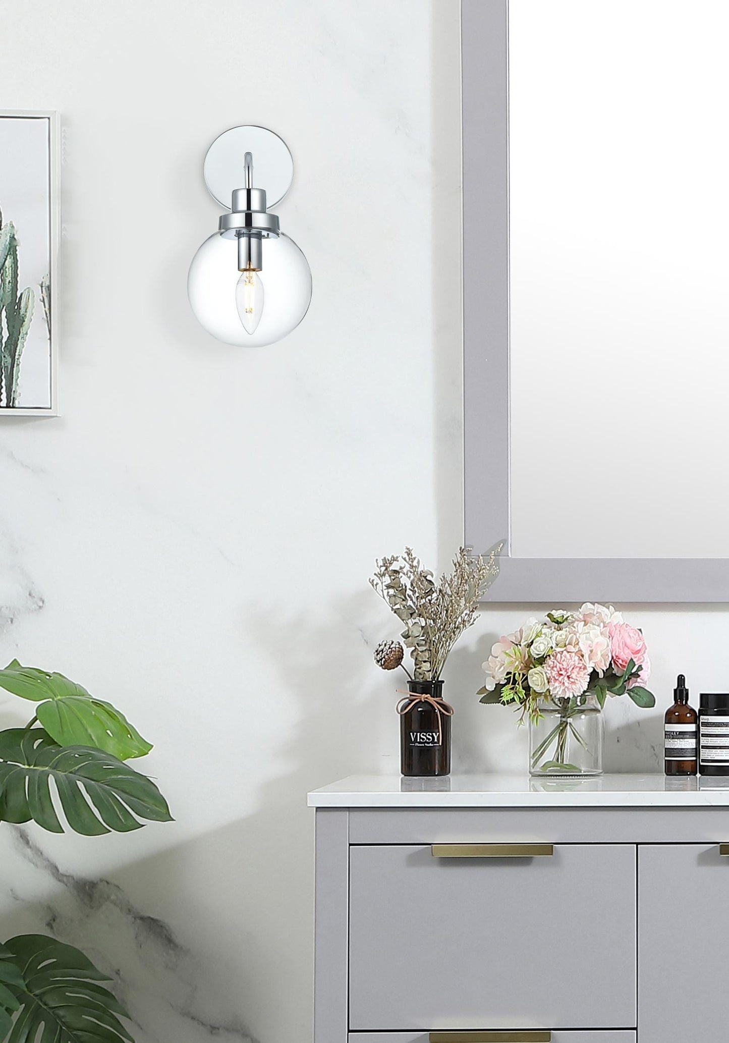 Hanson 6 inch Wall Sconce in Chrome