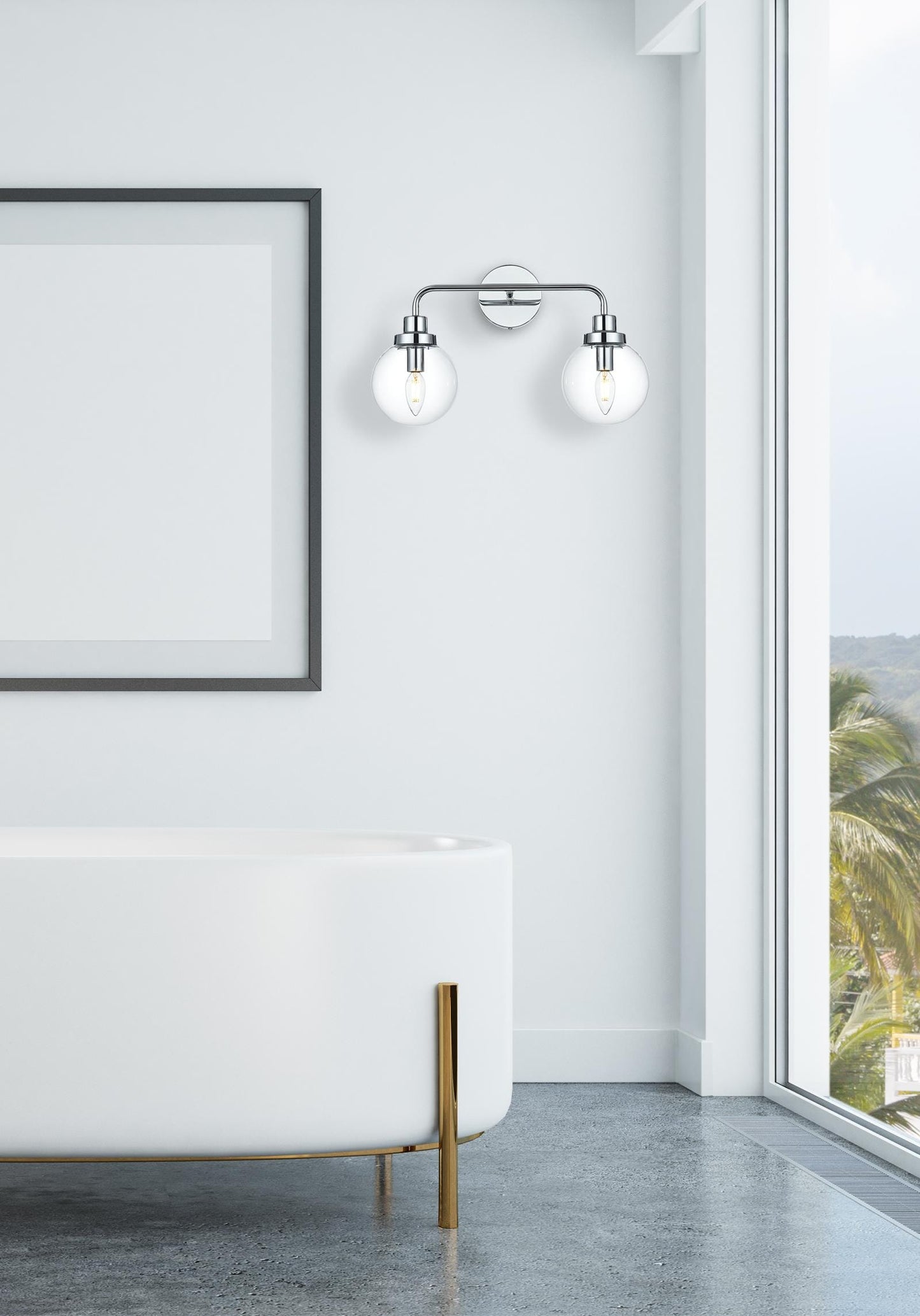 Hanson 19 inch Wall Sconce in Chrome