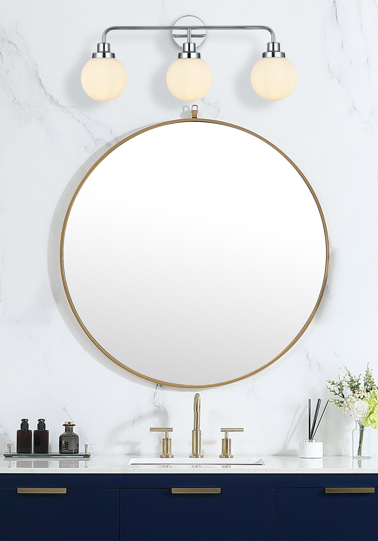 Hanson 28 inch Wall Sconce in Chrome