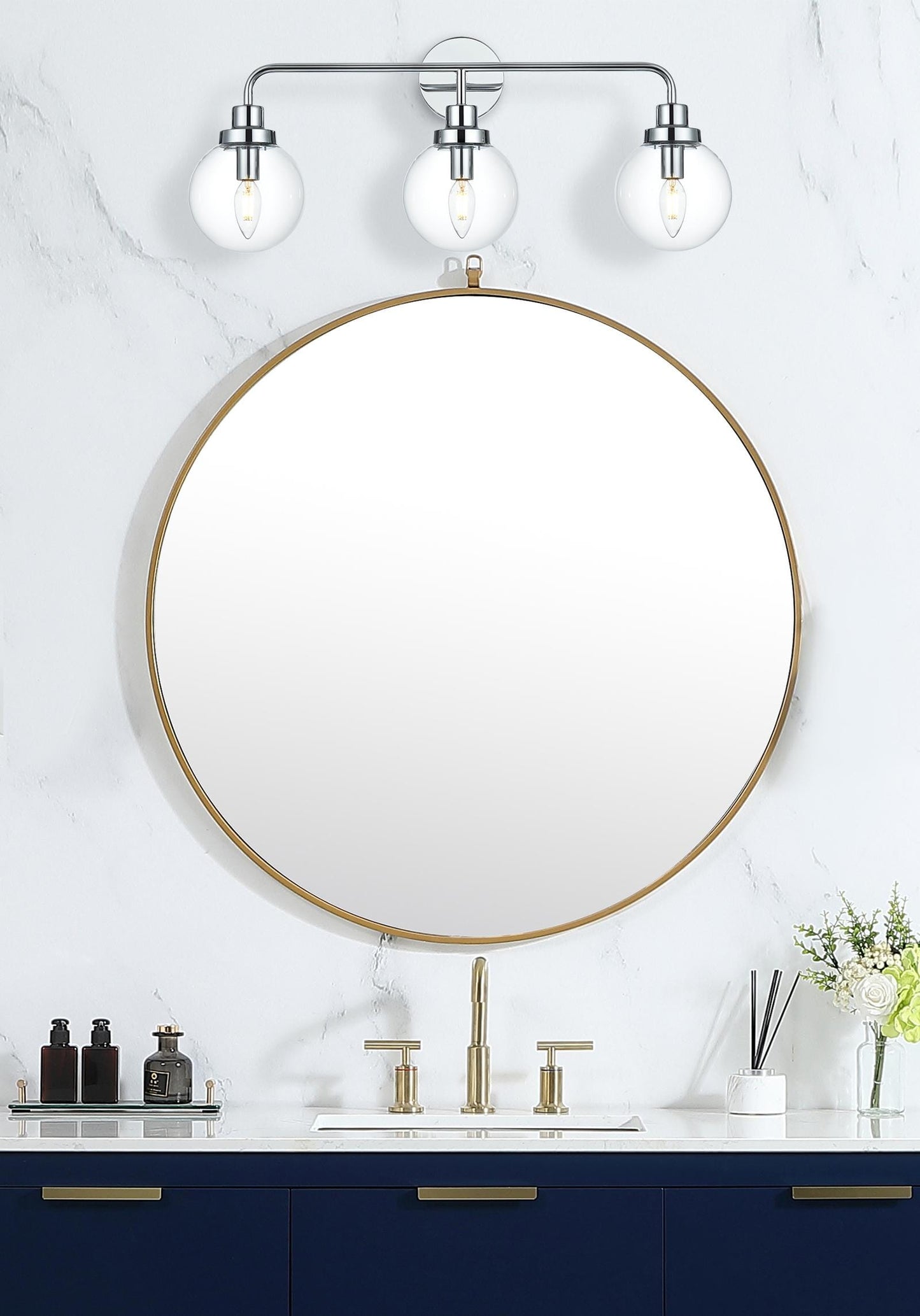 Hanson 28 inch Wall Sconce in Chrome