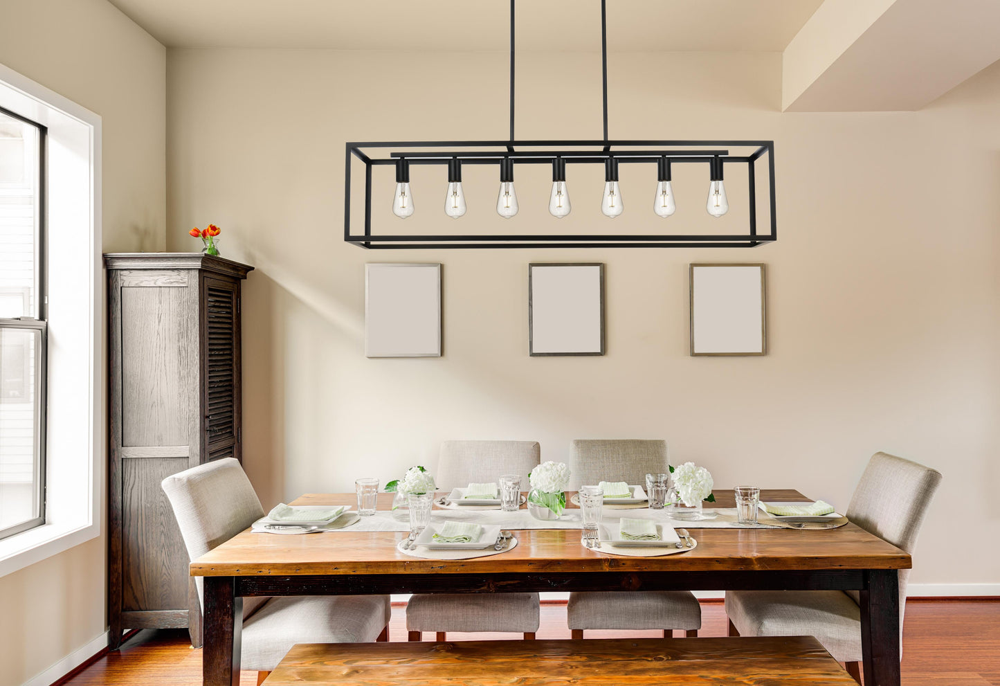 Judah 47 inch Pendant in Black