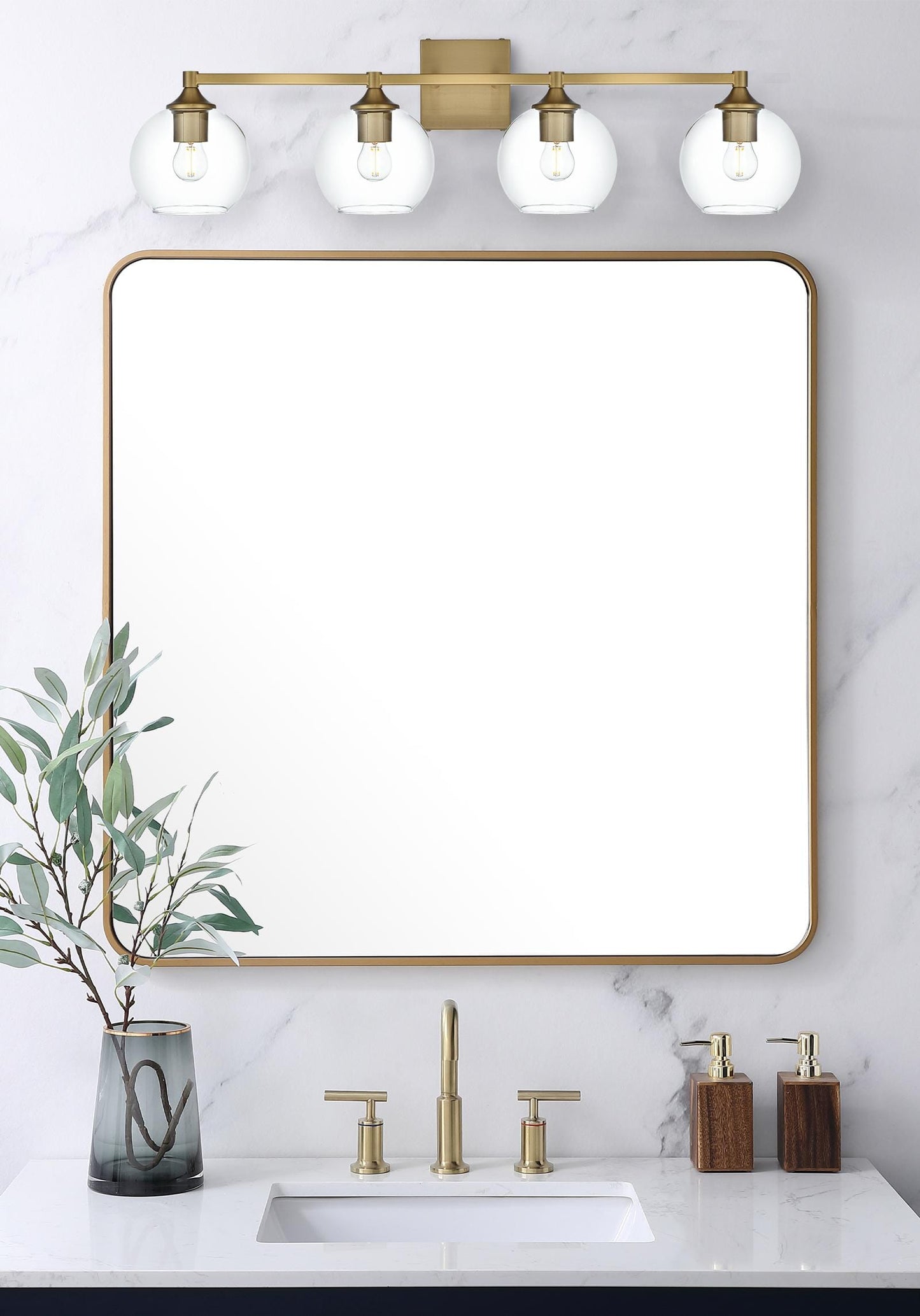 Eero 33 inch Wall Sconce in Satin Gold