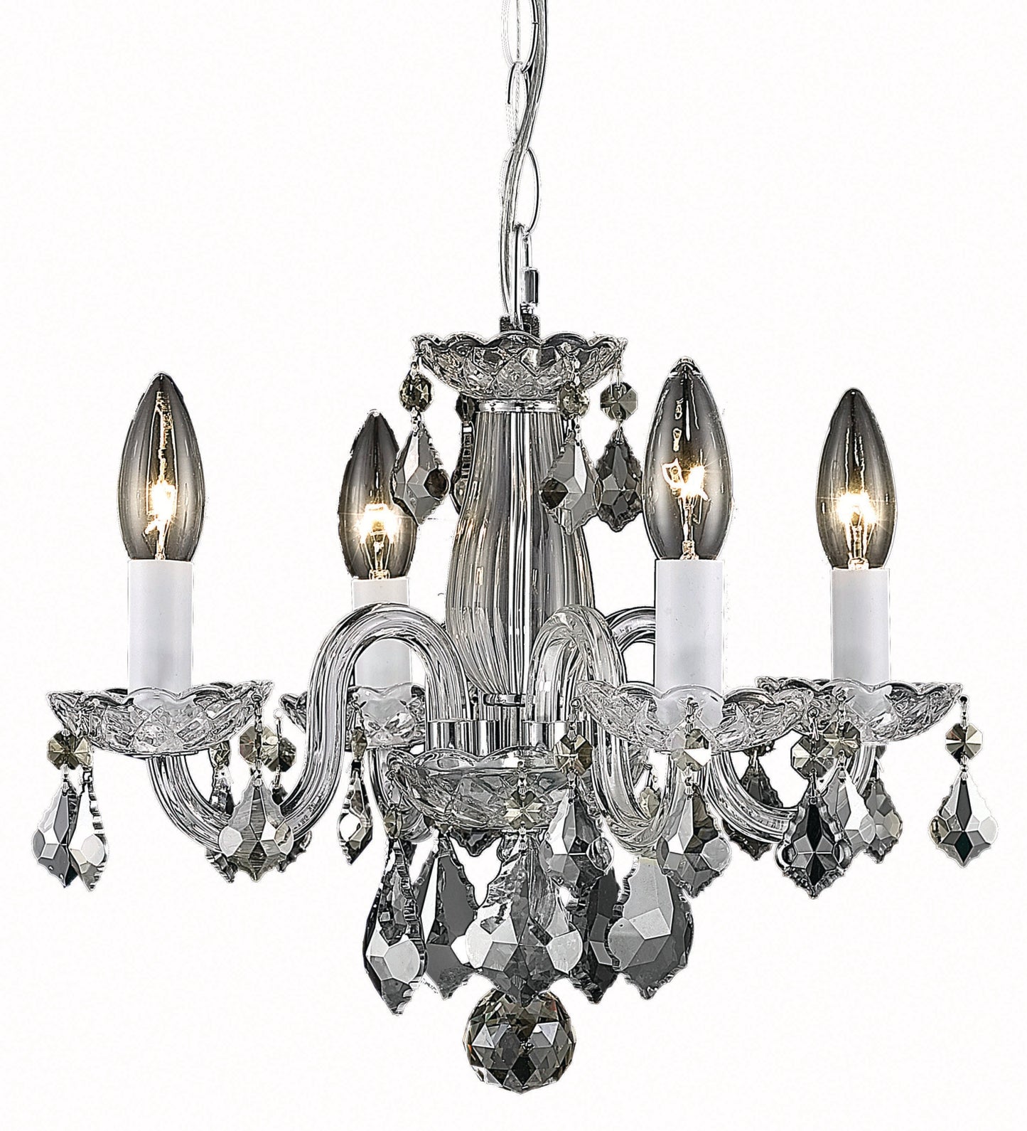 Azalea Collection Pendant D15in H12in Lt:4 Chrome Finish 