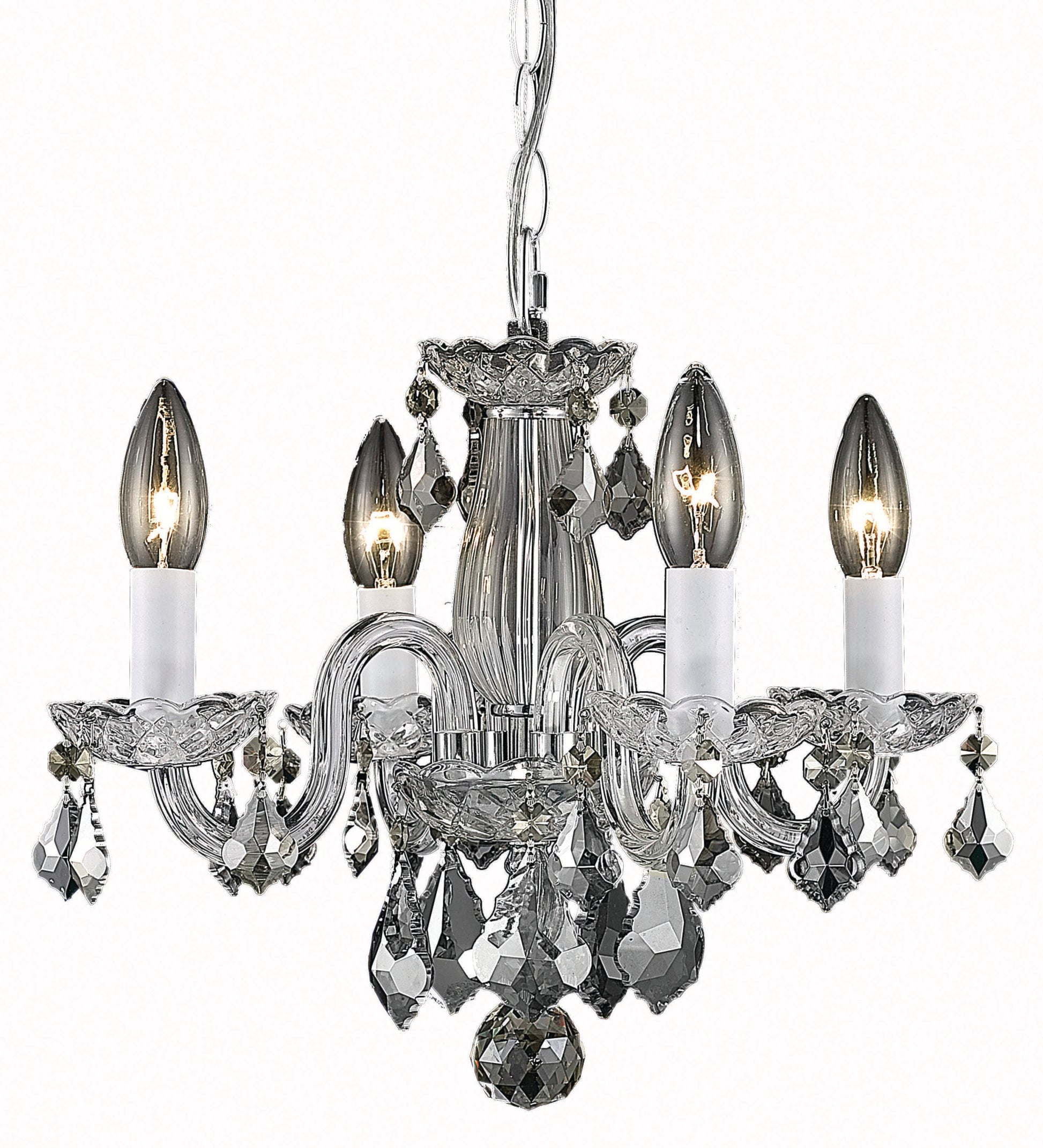 Azalea Collection Pendant D15in H12in Lt:4 Chrome Finish 