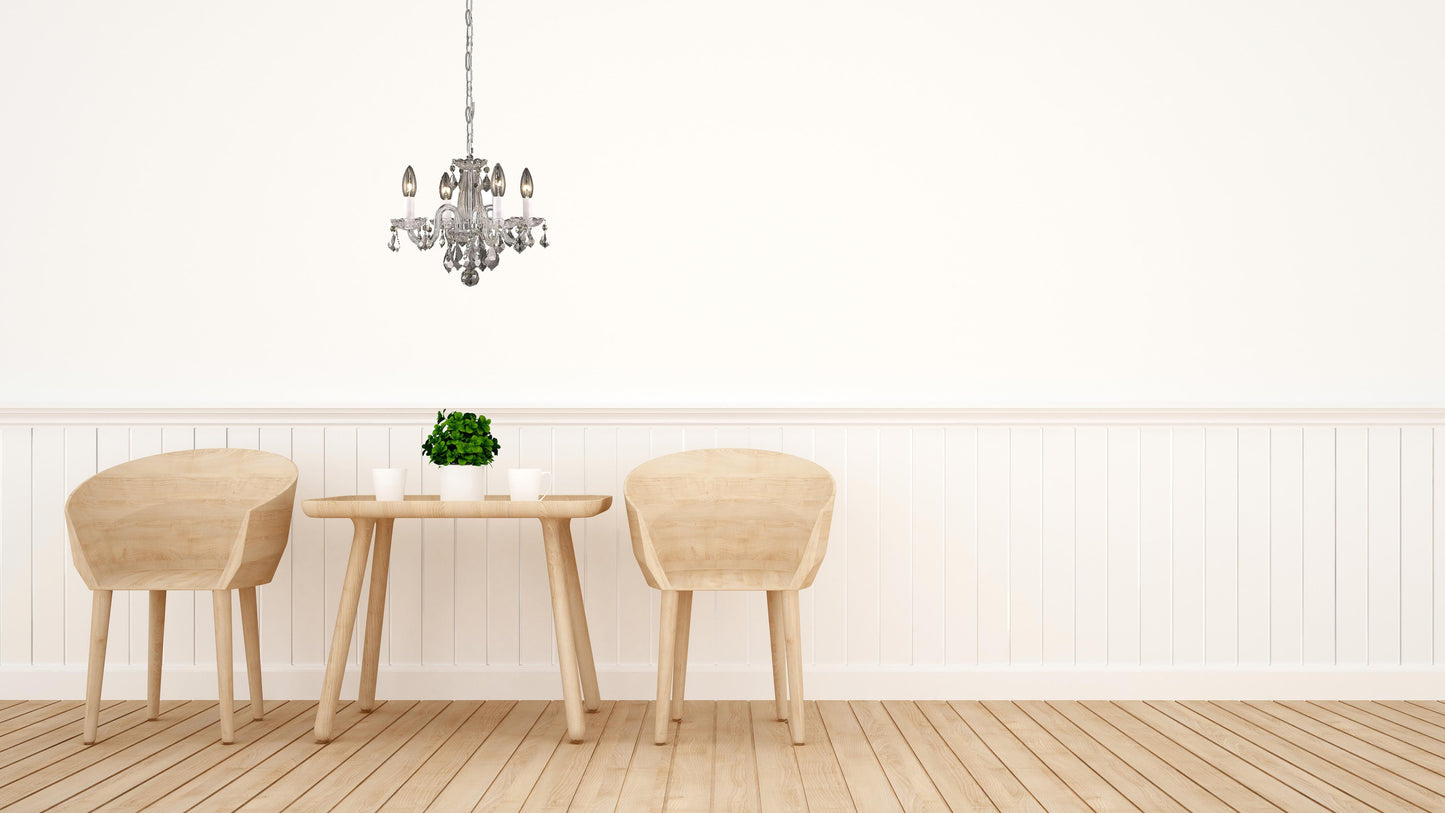 Azalea Collection Pendant D15in H12in Lt:4 Chrome Finish 