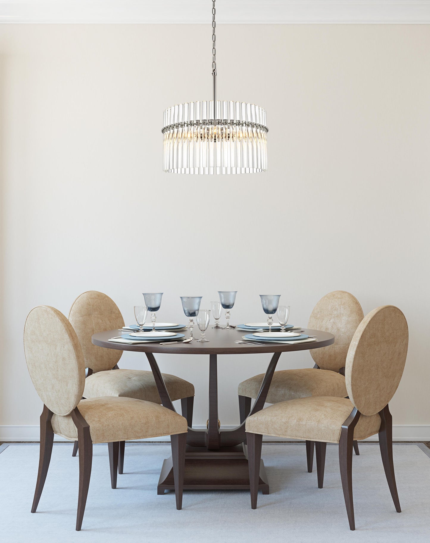 Paulina 20 inch Chandelier in Polished Nickel