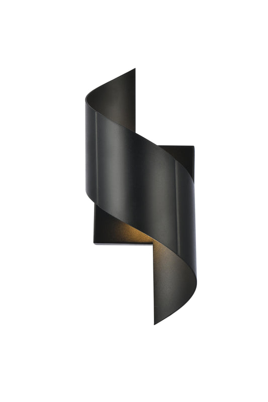 Raine Integrated LED wall sconce  in black