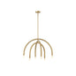 6-Light Chandelier in Natural Brass Natural Brass