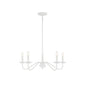 5-Light Chandelier in Bisque White Bisque White
