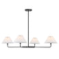 4-Light Chandelier in Matte Black Matte Black