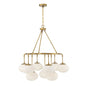 9-Light Chandelier in Natural Brass Natural Brass