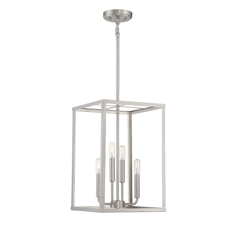 4-Light Pendant in Brushed Nickel Brushed Nickel