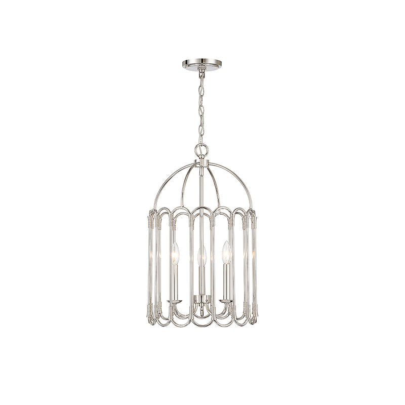 3-Light Pendant in Polished Nickel Polished Nickel