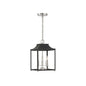 3-Light Pendant in Matte Black with Polished Nickel Matte Black with Polished Nickel