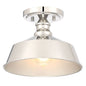 1-Light Ceiling Light in Polished Nickel Polished Nickel