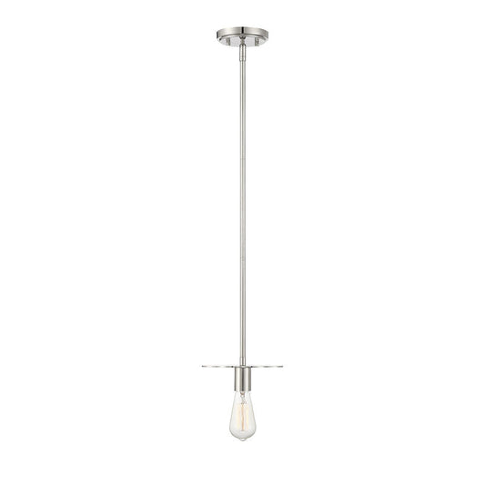 1-Light Mini Pendant in Polished Nickel Polished Nickel