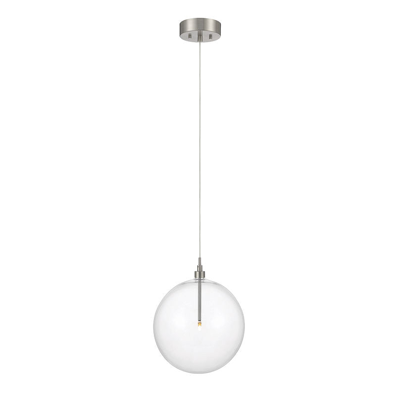 1-Light Pendant in Brushed Nickel Brushed Nickel