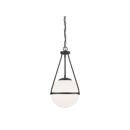 1-Light Pendant in Matte Black Matte Black