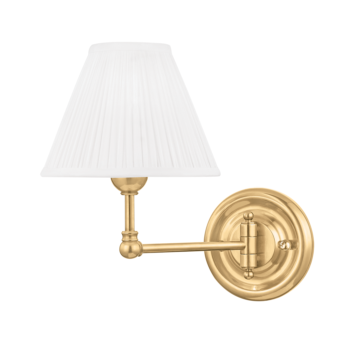 Classic No.1 Wall Sconce with Aged Brass Finish