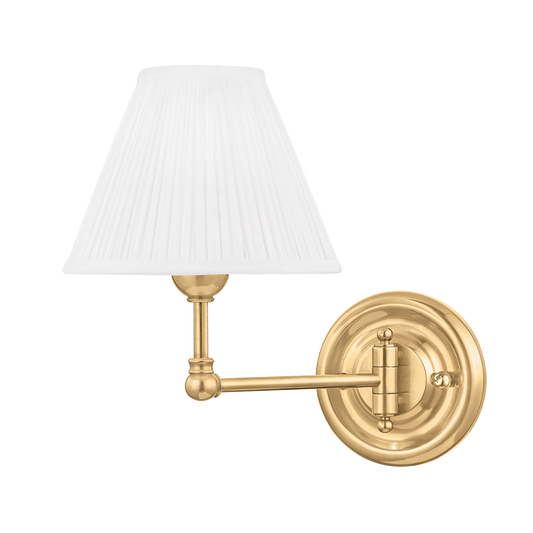 Classic No.1 Wall Sconce with Aged Brass Finish