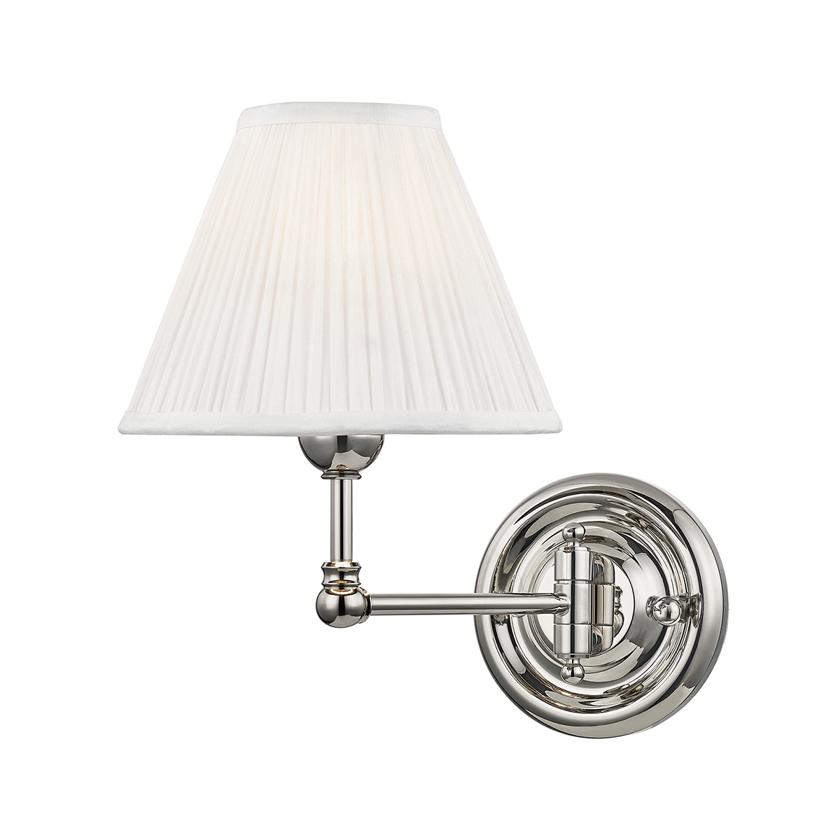 Classic No.1 Wall Sconce with Polished Nickel Finish