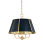 Cambridge Chandelier with Aged Brass/darkest Blue Finish