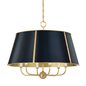 Cambridge Chandelier with Aged Brass/darkest Blue Finish