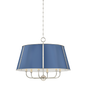 Cambridge Chandelier with POLISHED NICKEL/SOFT FRENCH BLUE Finish