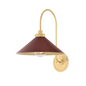 Clivedon Wall Sconce with AGED BRASS/SOFT CRIMSON Finish